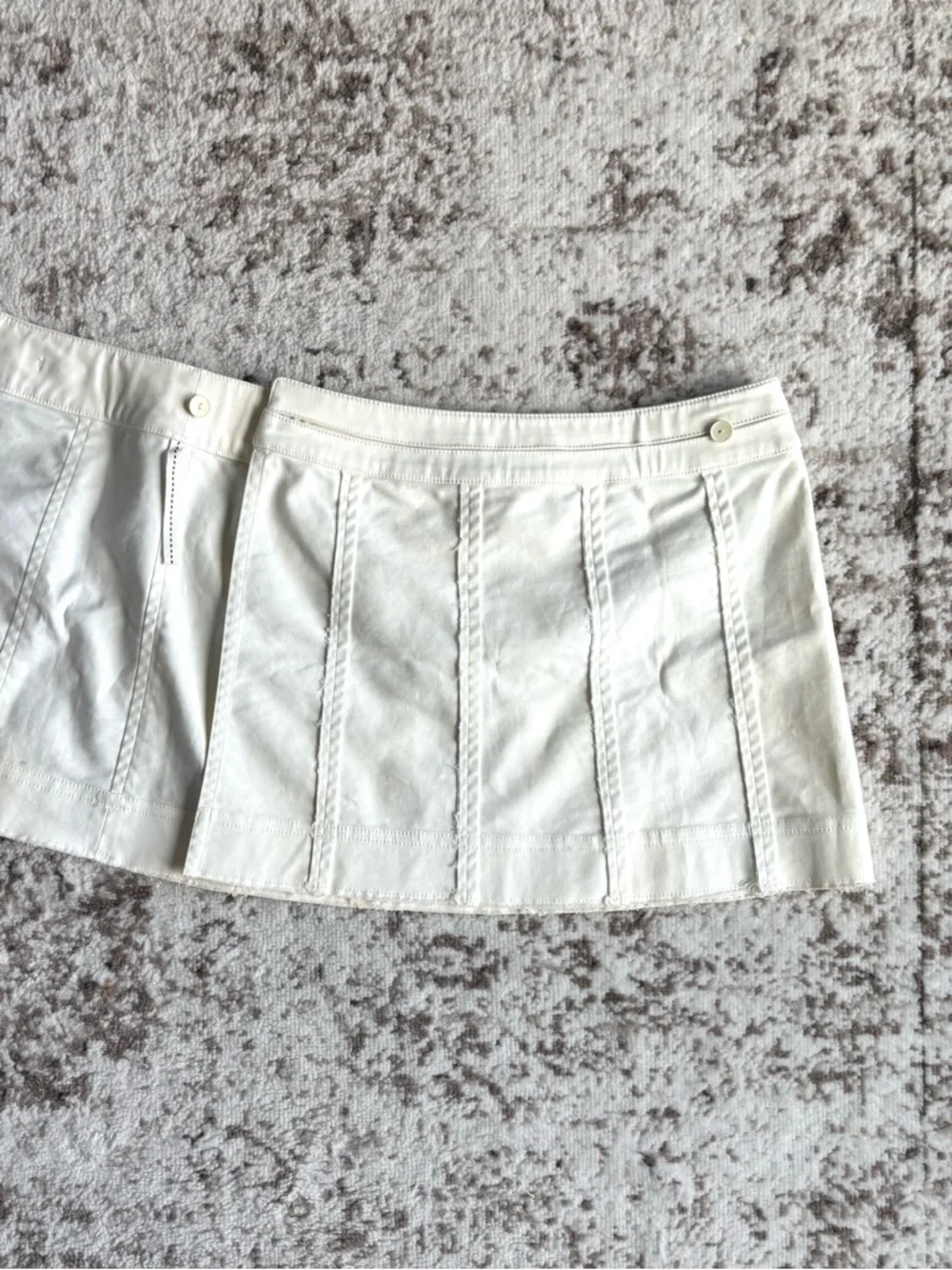 Zuczug Cream Wrap Mini Skirt - Clean A-Line Panel Design - Picture 3 of 10
